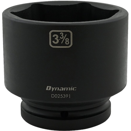 Dynamic 1" Drive Standard Socket, Black Phosphate, Tools 3-3/8" X 1" Drive, 6 Point Standard Length D025391